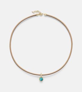 Octavia Elizabeth Octavia Elizabeth 18kt gold pendant necklace with turquoise