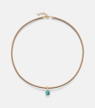 Octavia Elizabeth Octavia Elizabeth 18kt gold pendant necklace with turquoise