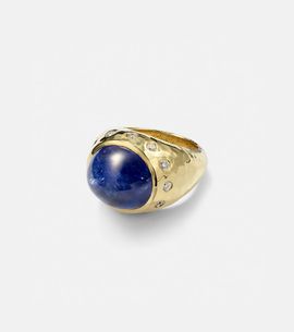 Octavia Elizabeth Octavia Elizabeth Blossom 18kt gold ring with tanzanite and diamonds