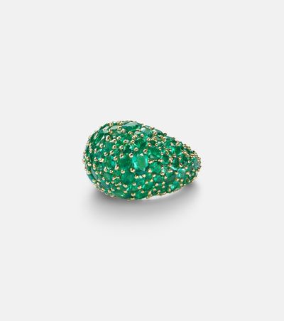 Octavia Elizabeth Octavia Elizabeth Earth Dome 18kt gold ring with emeralds