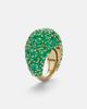 Octavia Elizabeth Octavia Elizabeth Earth Dome 18kt gold ring with emeralds - 4
