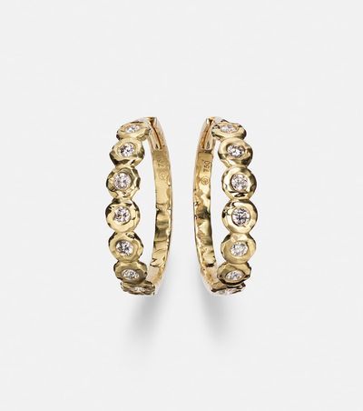 Octavia Elizabeth Octavia Elizabeth Edith 18kt gold hoop earrings with diamonds