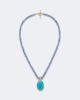 Octavia Elizabeth Octavia Elizabeth Hidden Gem 18kt gold beaded necklace with tanzanites and turquoise - 1