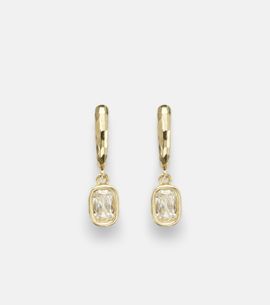 Octavia Elizabeth Octavia Elizabeth Hidden Gem 18kt gold huggies with diamonds