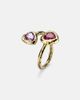 Octavia Elizabeth Octavia Elizabeth Moi and Toi 18kt gold ring with sapphires and rubies - 4