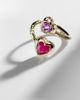 Octavia Elizabeth Octavia Elizabeth Moi and Toi 18kt gold ring with sapphires and rubies - 5