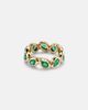Octavia Elizabeth Octavia Elizabeth Nesting Gem 18kt gold eternity ring with emeralds - 1