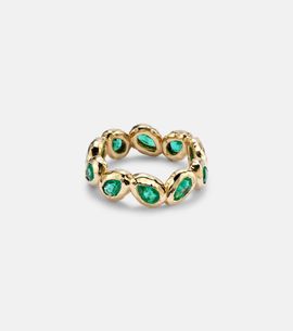 Octavia Elizabeth Octavia Elizabeth Nesting Gem 18kt gold eternity ring with emeralds