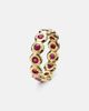 Octavia Elizabeth Octavia Elizabeth Nesting Gem 18kt gold eternity ring with rubies - 4
