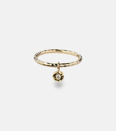 Octavia Elizabeth Octavia Elizabeth Nesting Gem 18kt gold stacking ring with diamond