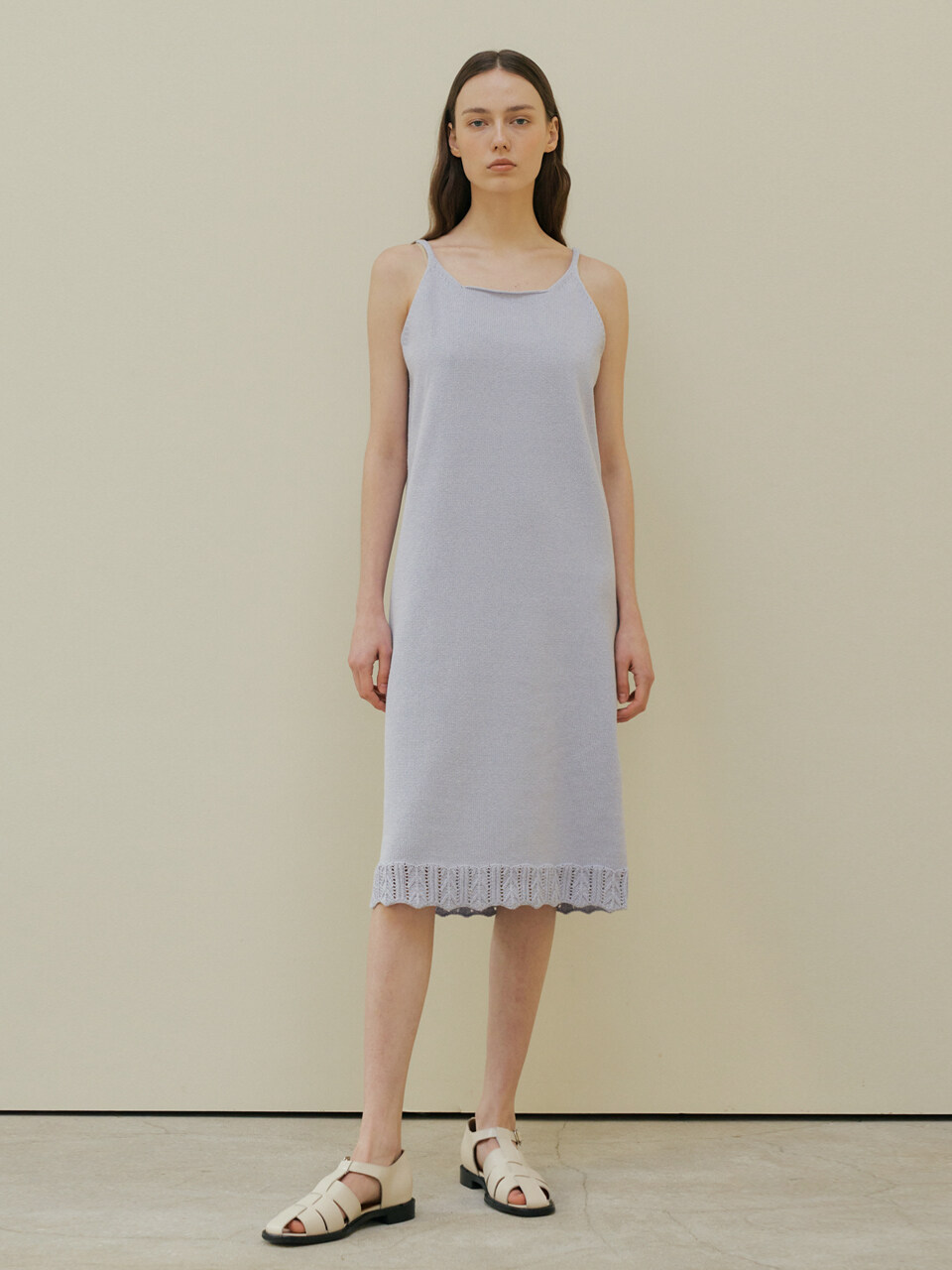 octette 109 Crochet Knit Dress_Violet
