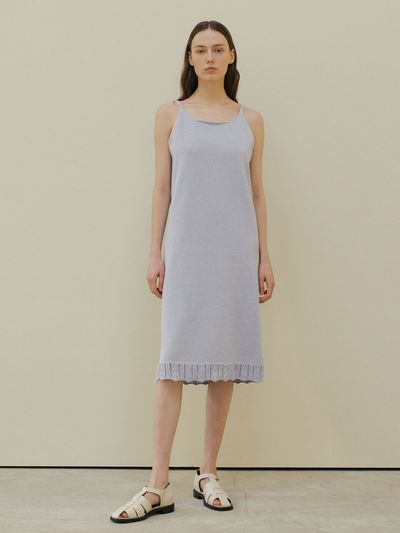 octette 109 Crochet Knit Dress_Violet