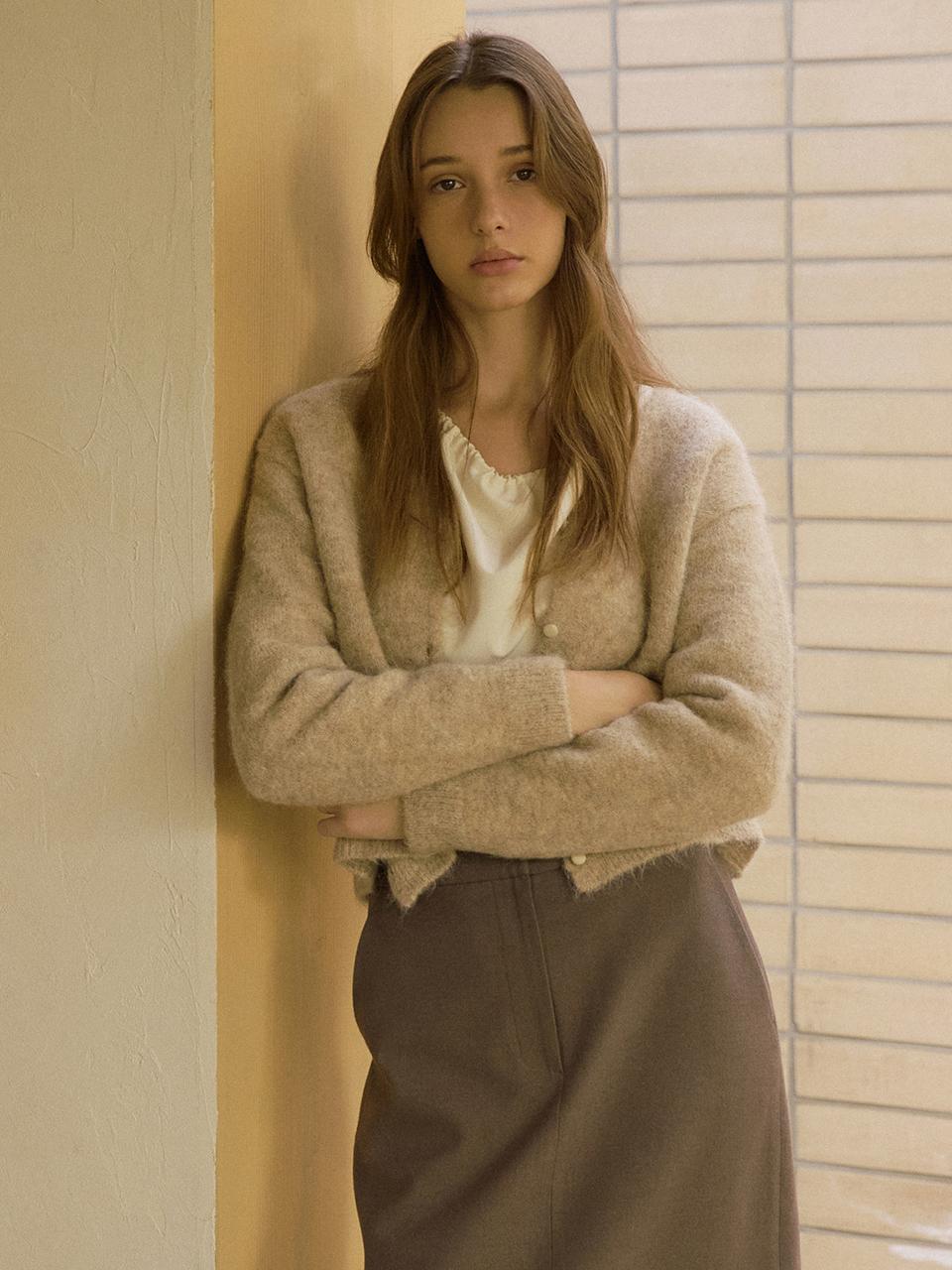 octette ALLURE HEAVY ALPACA KNIT CARDIGAN_2COLOR