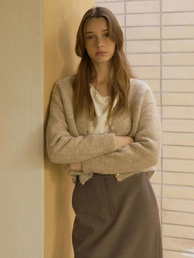 octette ALLURE HEAVY ALPACA KNIT CARDIGAN_2COLOR