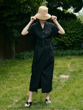 octette Anorak Belted Skirt_Black