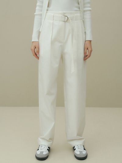 octette Belted Cotton Pants