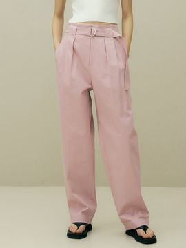 octette Belted Cotton Pants_Light Pink