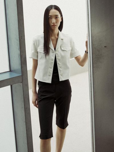 octette Bermuda Slit Pants_Black