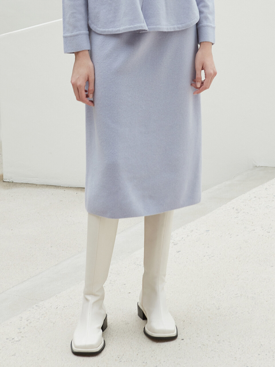 octette Cashmere Knit Skirt (Violet)
