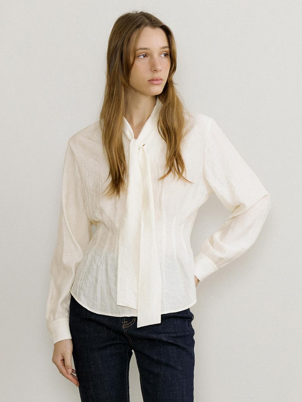 octette CROFFLE TIE BLOUSE - WIRNKLE VER
