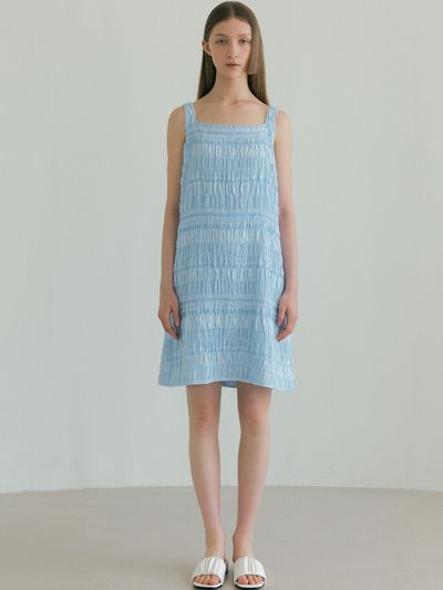 octette Jacquard Minimal Dress_Sky Blue