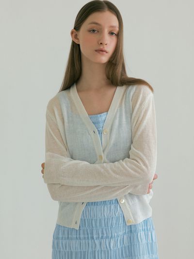 octette Linen Cardigan
