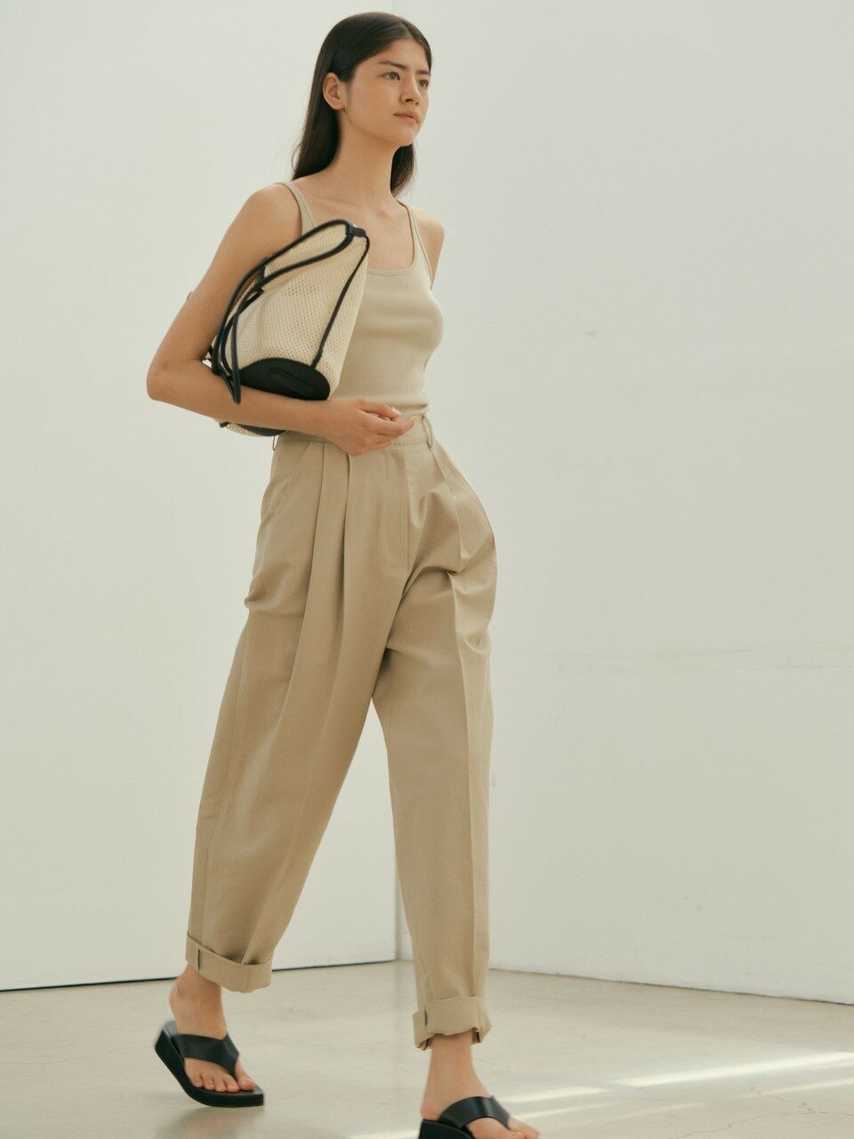 octette Linen Cotton Pant_Khaki Beige