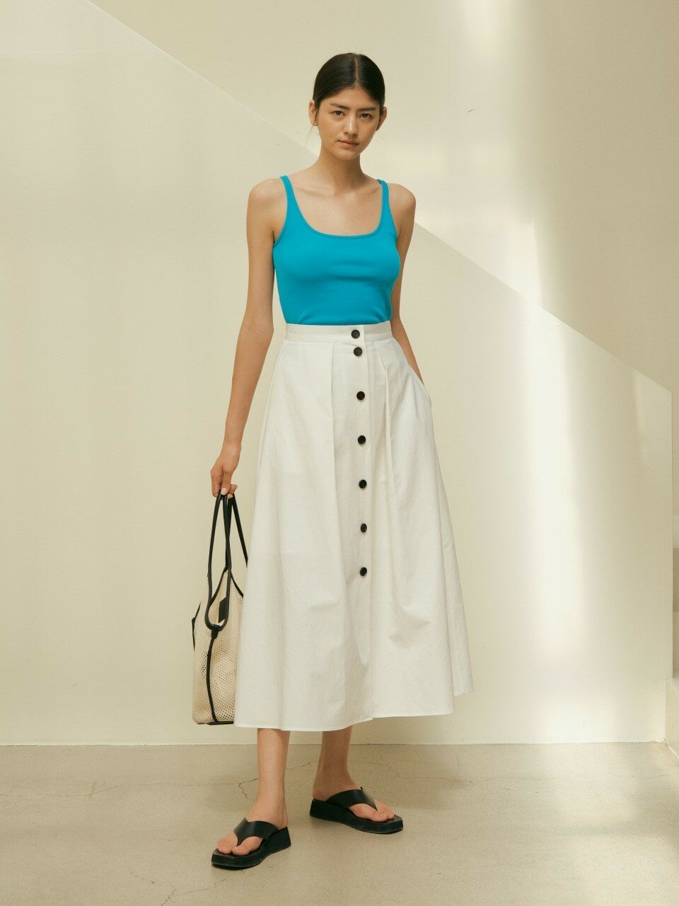 octette Reversible Button Skirt