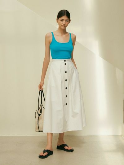 octette Reversible Button Skirt