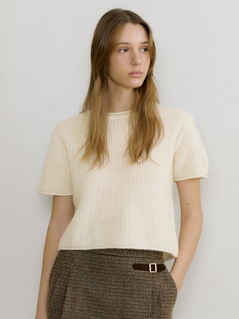 octette RIANO ALPACA HALF SLEEVE KNIT_2COLOR