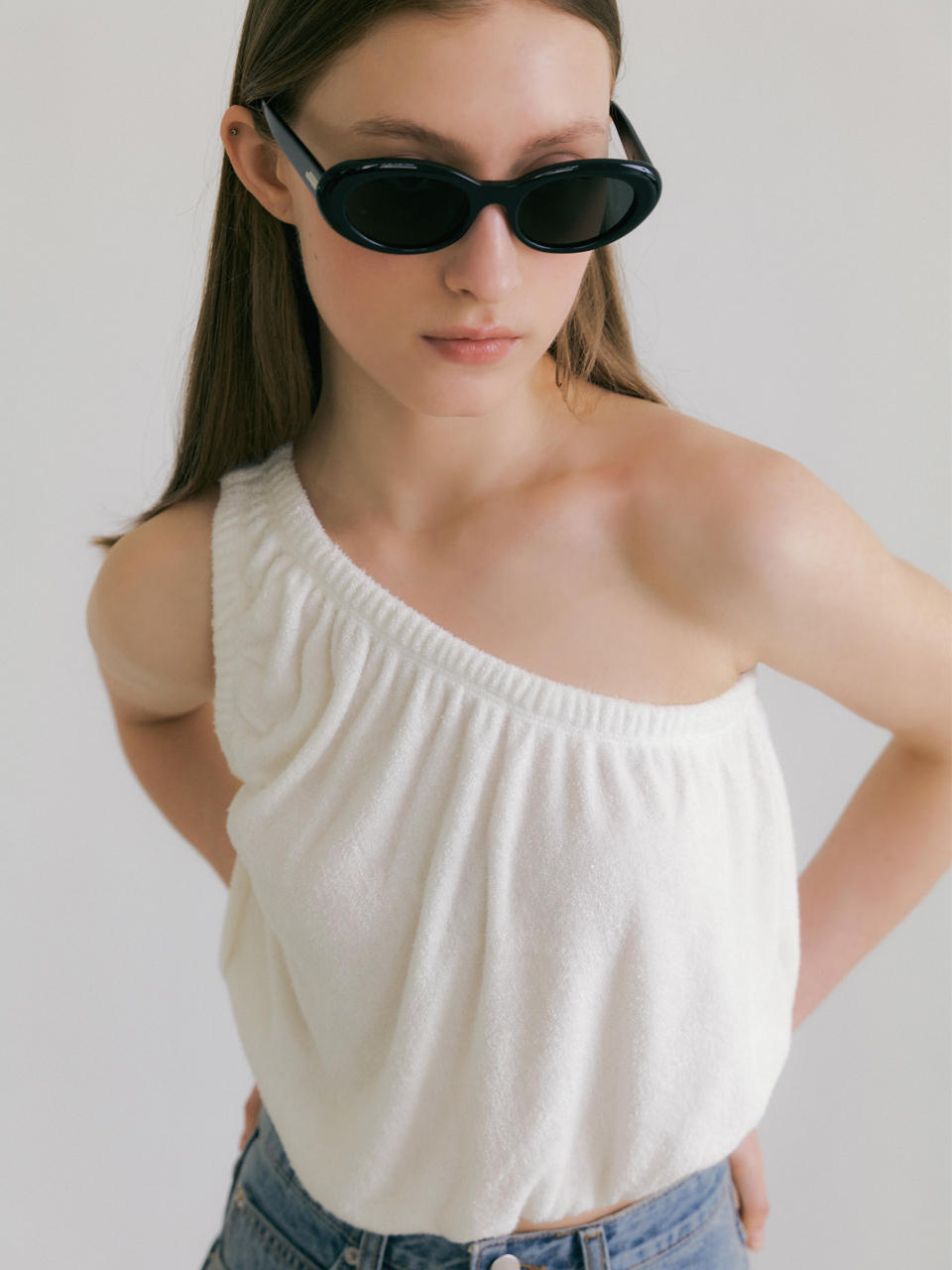 octette Terry One Shoulder Top