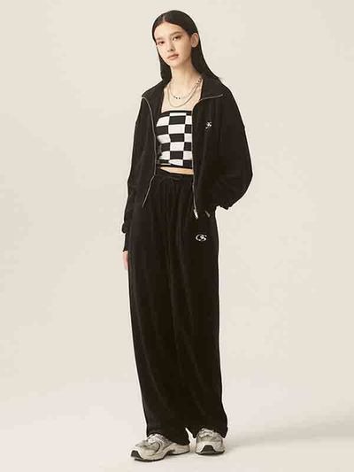 ODD STUDIO OS Logo Velour Cropped Set-up - 6 colors