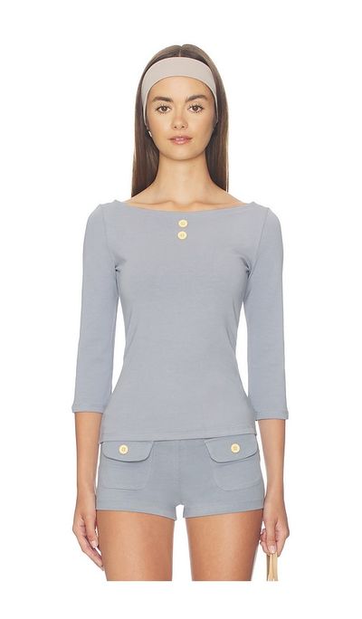 Oddli Oddli 3/4 Boat Neck Top