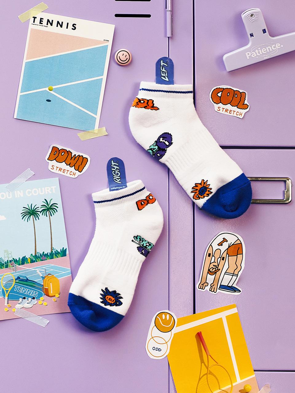 oddsocks COOLMAX Sneakers Cool Socks [WHITE]