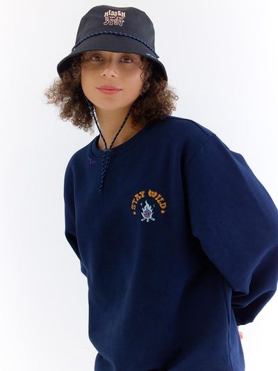oddsocks Odd Socks Camping Stay Wild Sweatshirt [Navy]