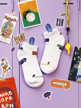 oddsocks [Odd Socks] COOLMAX Sneakers Home Run Socks
