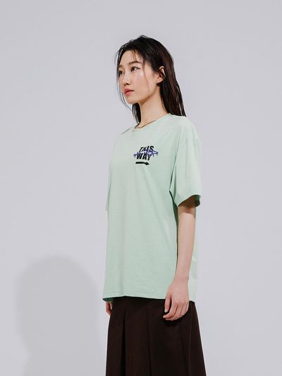 oddsocks [ODDSOX] Street This Way Short Sleeve T-shirt [GREEN]