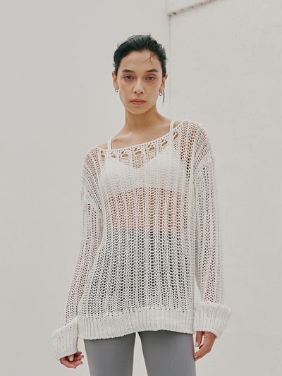 ODER Boxy Fit Net Pullover