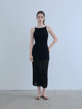 ODER glam halter skashi knit dress [black]