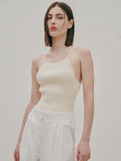 ODER Halter Ribbed Sleeveless
