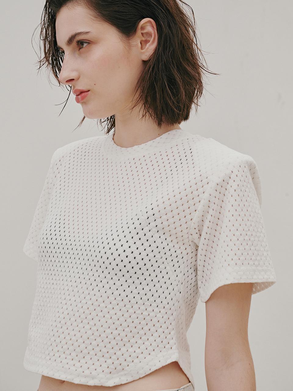 ODER Lace Crop T-Shirt (White)