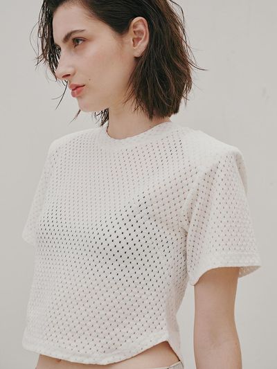 ODER Lace Crop T-Shirt (White)