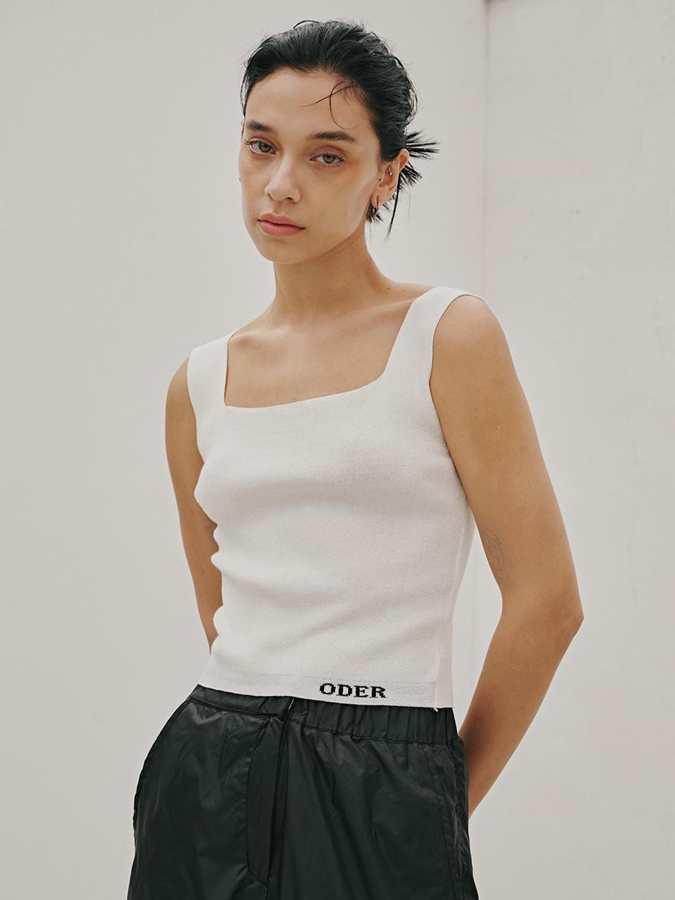 ODER Lettering Square Sleeveless (White)