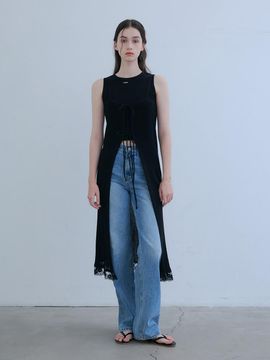 ODER Linen Reversible Layered Dress [Black]