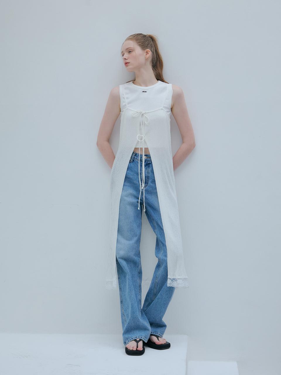 ODER Linen Reversible Layered Dress [Ivory]