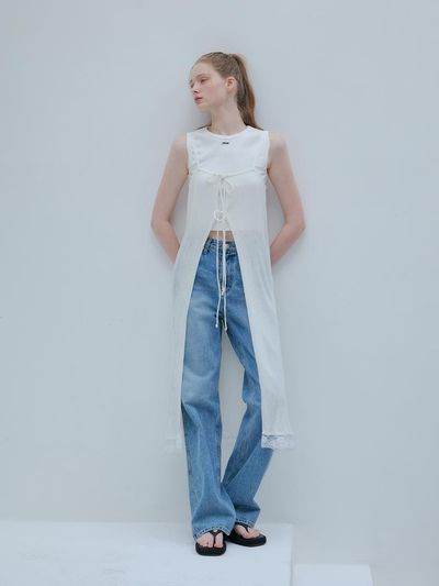 ODER Linen Reversible Layered Dress [Ivory]