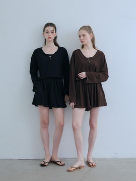 ODER lovely frill 3 set-up Set [Black]