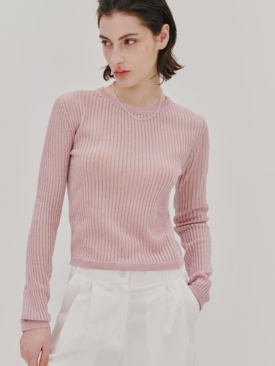 ODER Metal Pullover Top (Pink)