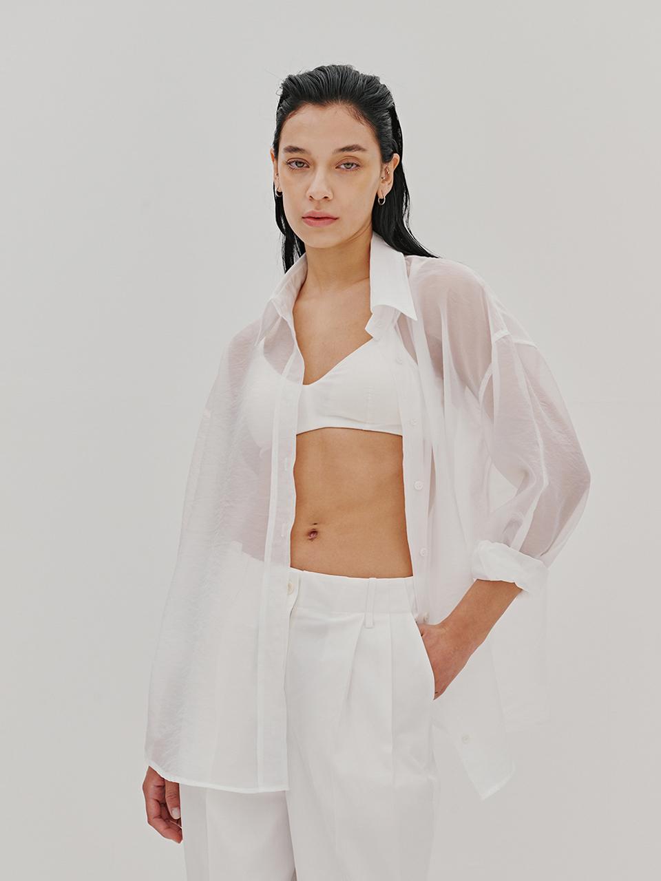ODER Sheer Nylon Shirt (White)