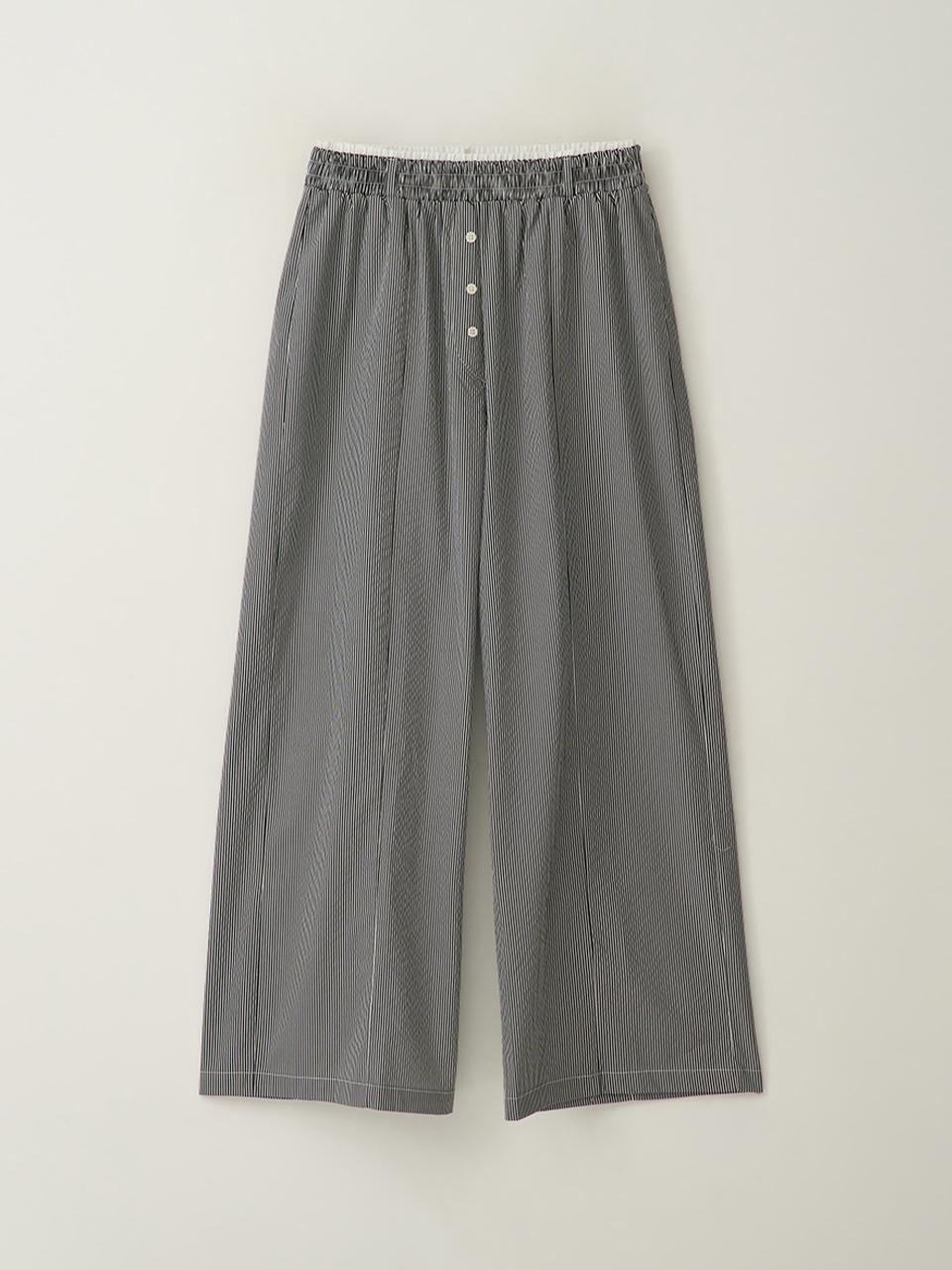 ODER Stripe Boxy Relaxed Fit Pants [Black]